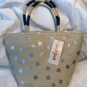 Cat and Jack Mini Straw Tote Bag Stars and Stripe